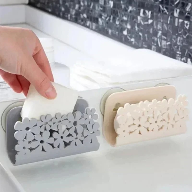 Multi Use Kitchen Sponge Holder Dish Cloth Rack Clip Organizer 3