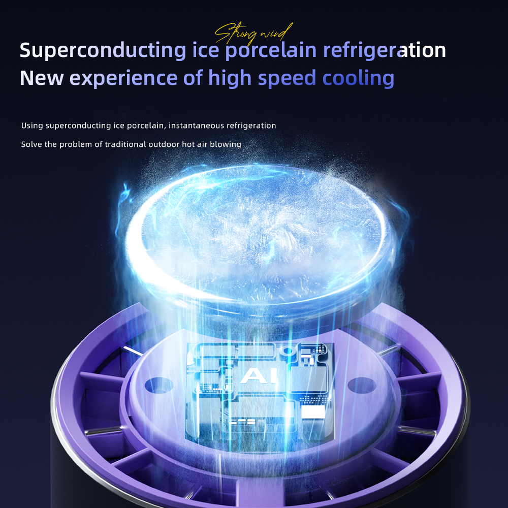 High Speed Portable Handheld Electric Fan USB Rechargeable For Outdoor Use 3