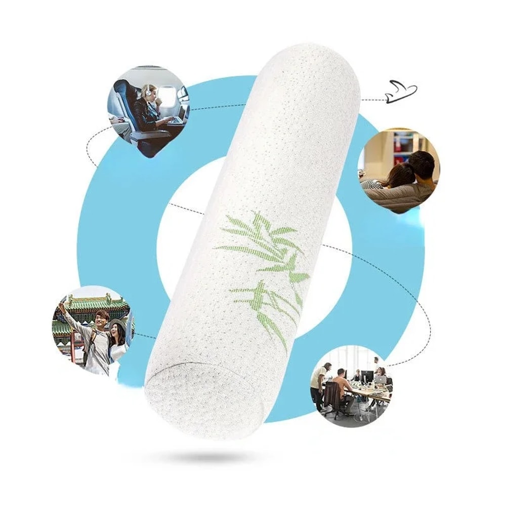 Cervical Neck Support Memory Foam Pillow For Sleeping Bolster Pillow For Bed Comfort And Relief 2