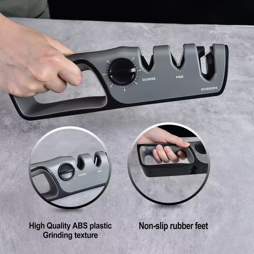 Professional Knife Sharpening Stone Adjustable Angle Manual Sharpener For Kitchen Knives Scissors 1