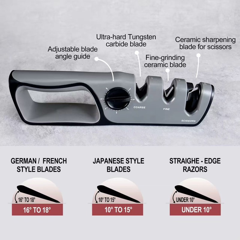 Professional Knife Sharpening Stone Adjustable Angle Manual Sharpener For Kitchen Knives Scissors 3