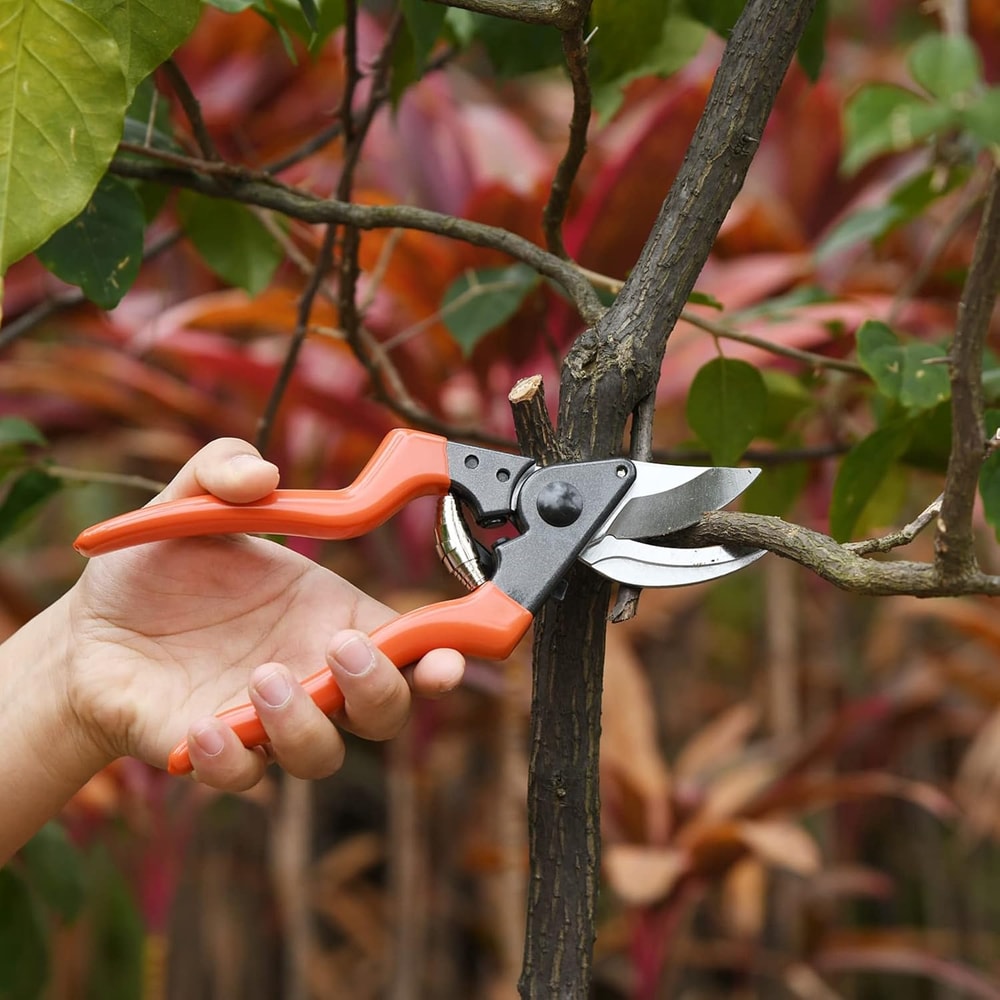 Manual Garden Clippers Bypass Pruners with Comfort Grip for Daily Plant Trimming