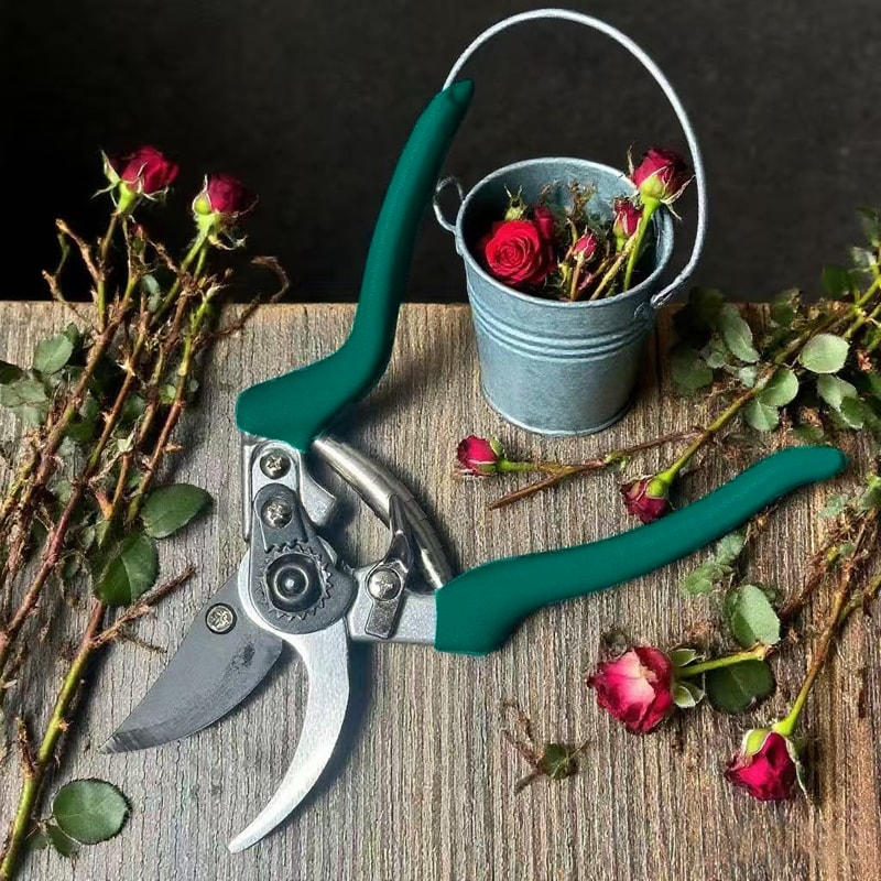 Manual Garden Clippers Bypass Pruners with Comfort Grip for Daily Plant Trimming