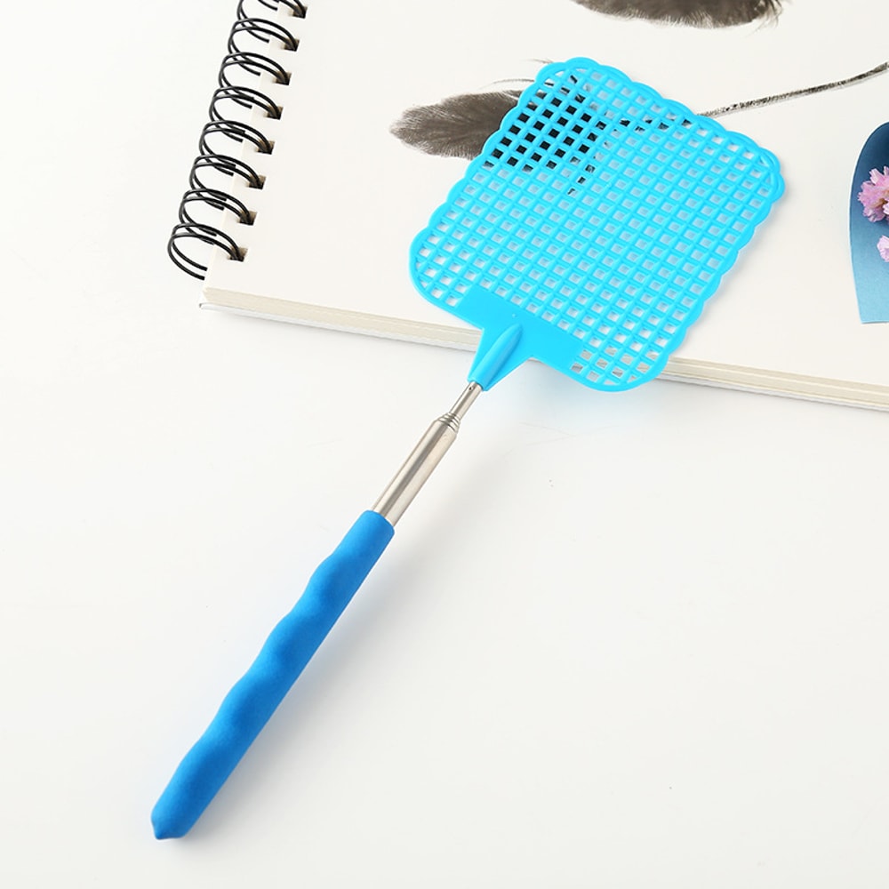 Adjustable Long Handle Plastic Fly Swatter For Home Durable Insect Killer Tool 5