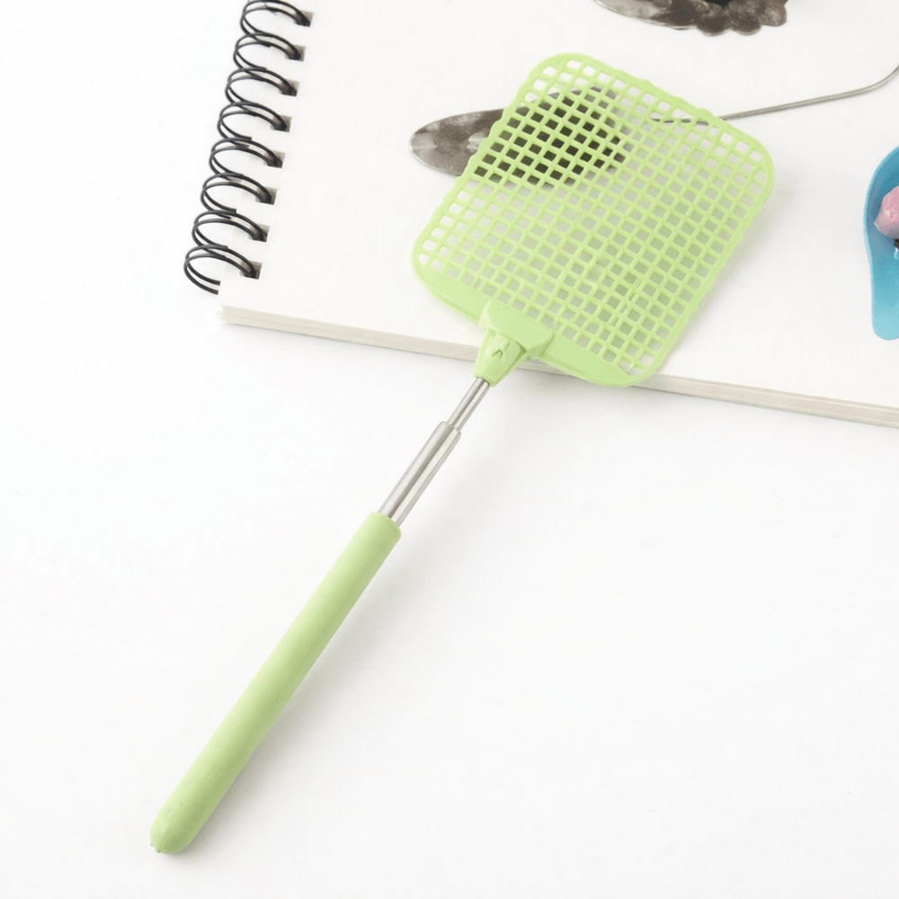 Adjustable Long Handle Plastic Fly Swatter For Home Durable Insect Killer Tool 2