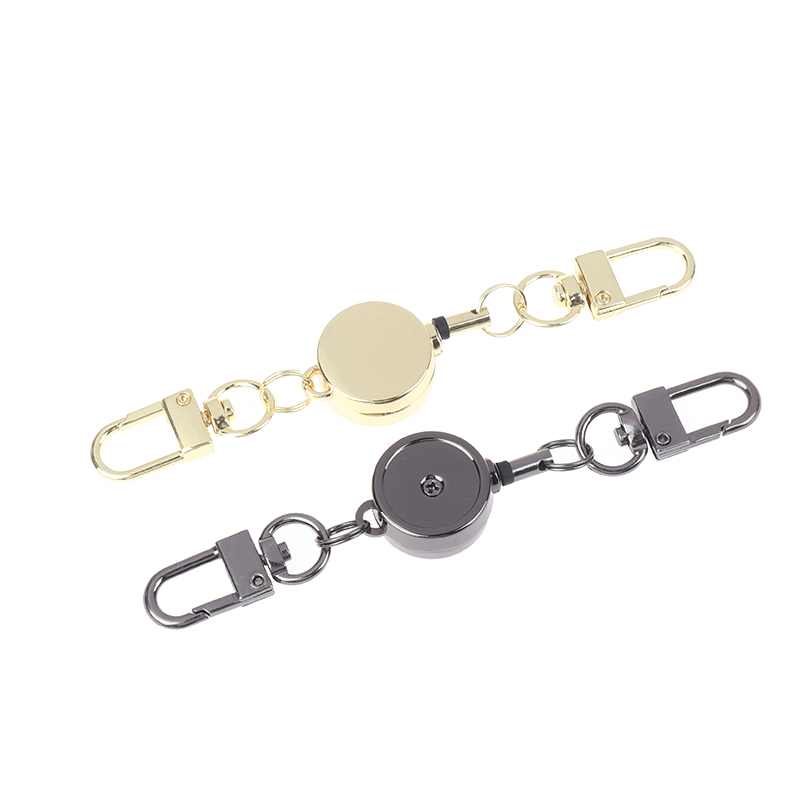 Sporty Retractable Keychain With Anti Theft Design Easy To Pull Durable Elastic Key Ring 4