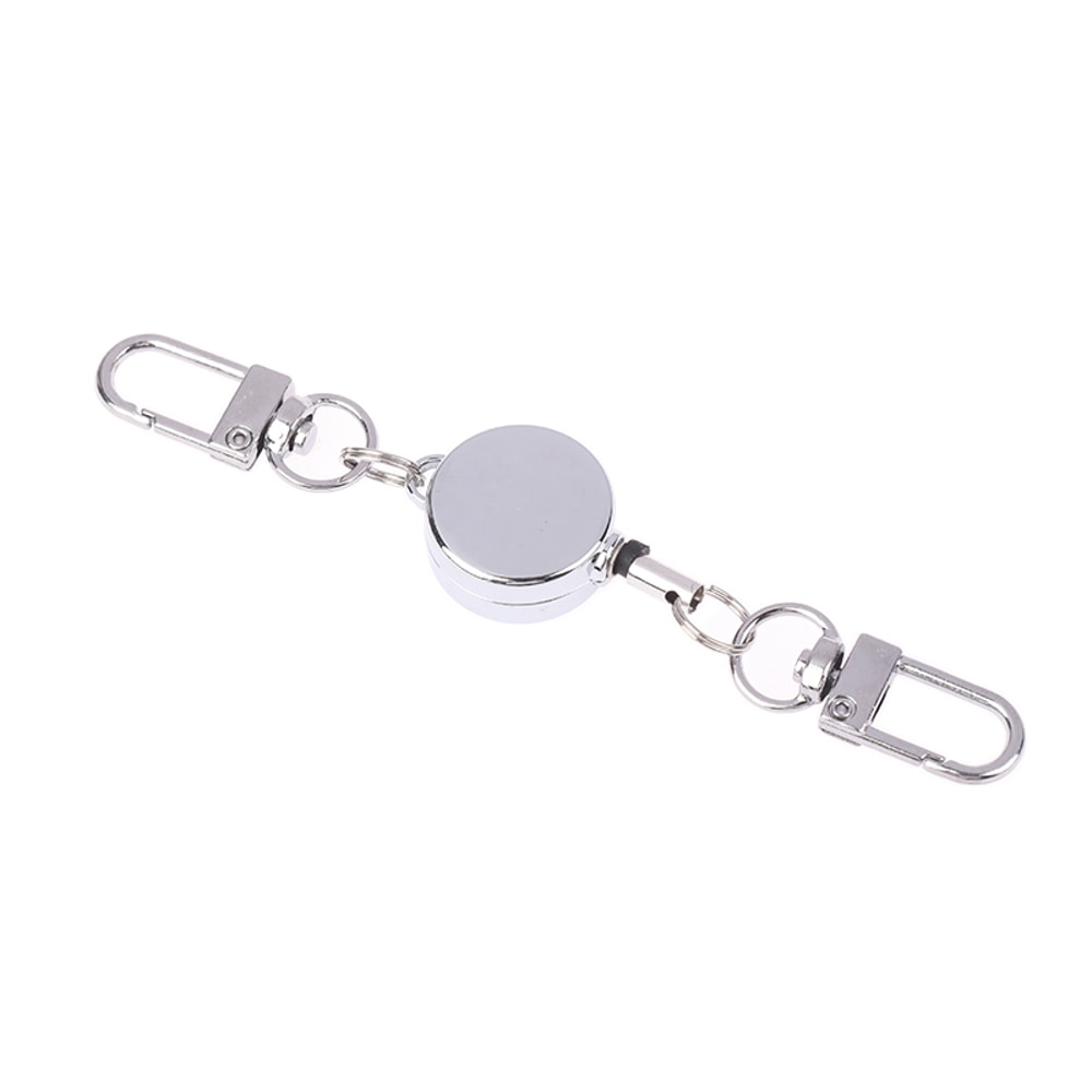 Sporty Retractable Keychain With Anti Theft Design Easy To Pull Durable Elastic Key Ring 7
