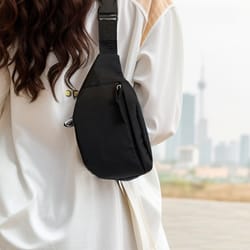 mens and womens versatile waist bag large capacity fashionable outdoor sports chest bag for fitness and travel