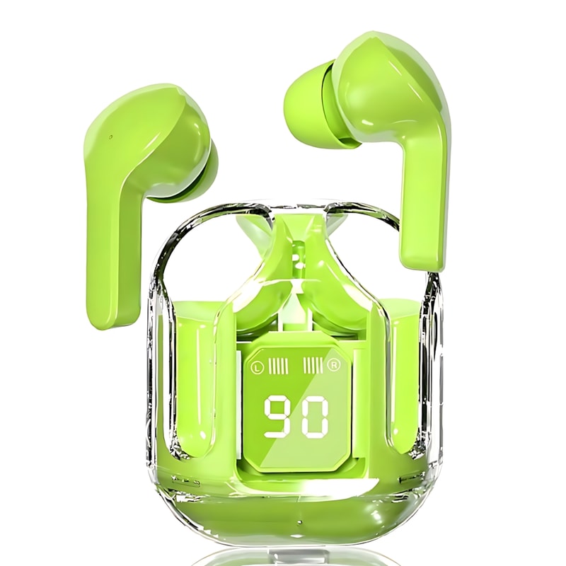 True Wireless Bluetooth Earphones With LED Display Stereo Sound Transparent Design TWS Headset For 7