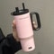 Stainless Steel Insulated Travel Mug With Straw Handle Vacuum Sealed Water Bottle For Ice Coffee 4