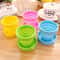 Collapsible Silicone Travel Cup With Lid Portable Telescopic Folding Water Cup For Outdoors 0