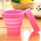 Collapsible Silicone Travel Cup With Lid Portable Telescopic Folding Water Cup For Outdoors 7