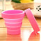 Collapsible Silicone Travel Cup With Lid Portable Telescopic Folding Water Cup For Outdoors 7