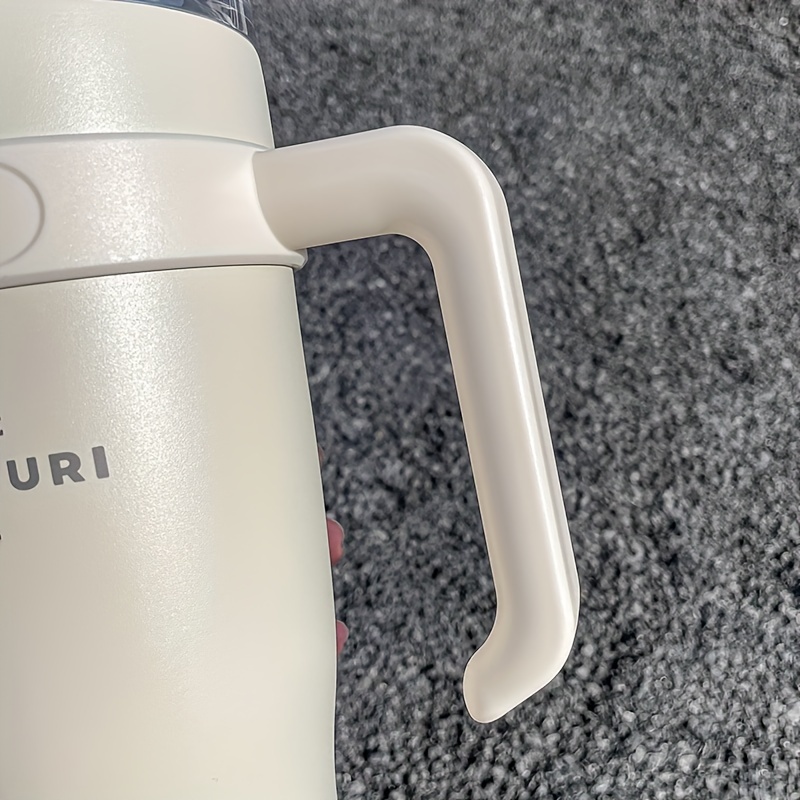 Large Capacity Stainless Steel Water Cup for Vehicles and Office Use with Straw Ice Dispenser Design