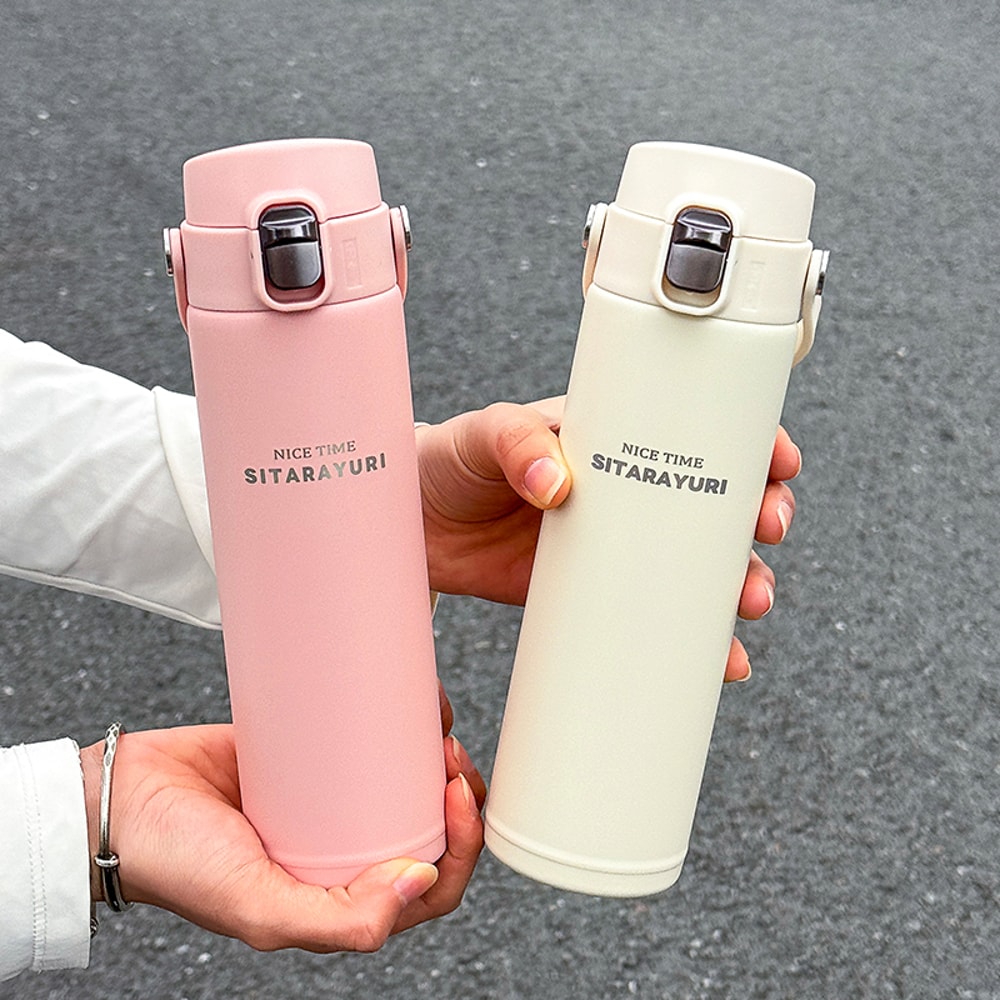 Stainless Steel Insulated Sports Bottle with Pop Up Direct Drink Feature and Wide Handle for Outdoor Activities