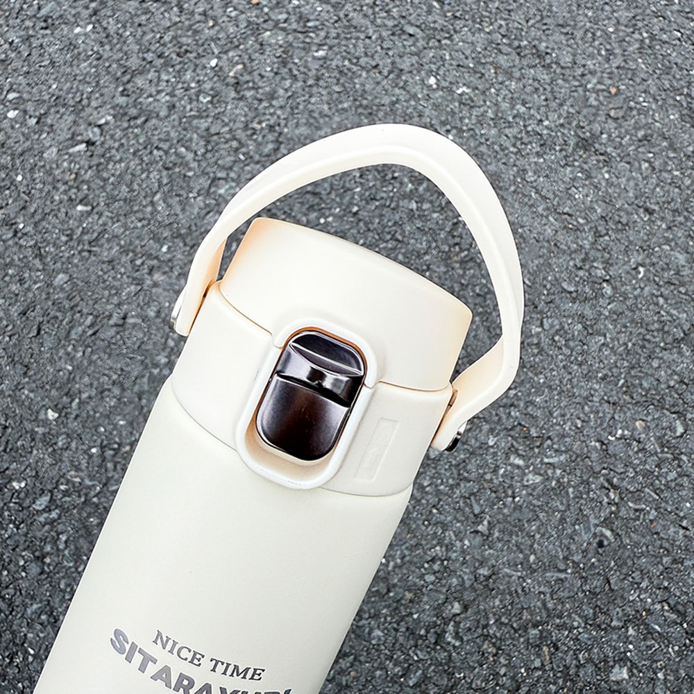 Stainless Steel Insulated Sports Bottle with Pop Up Direct Drink Feature and Wide Handle for Outdoor Activities