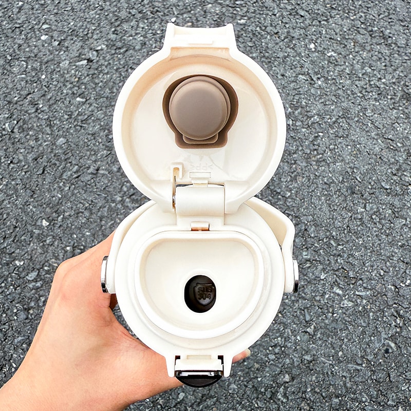 Stainless Steel Insulated Sports Bottle with Pop Up Direct Drink Feature and Wide Handle for Outdoor Activities