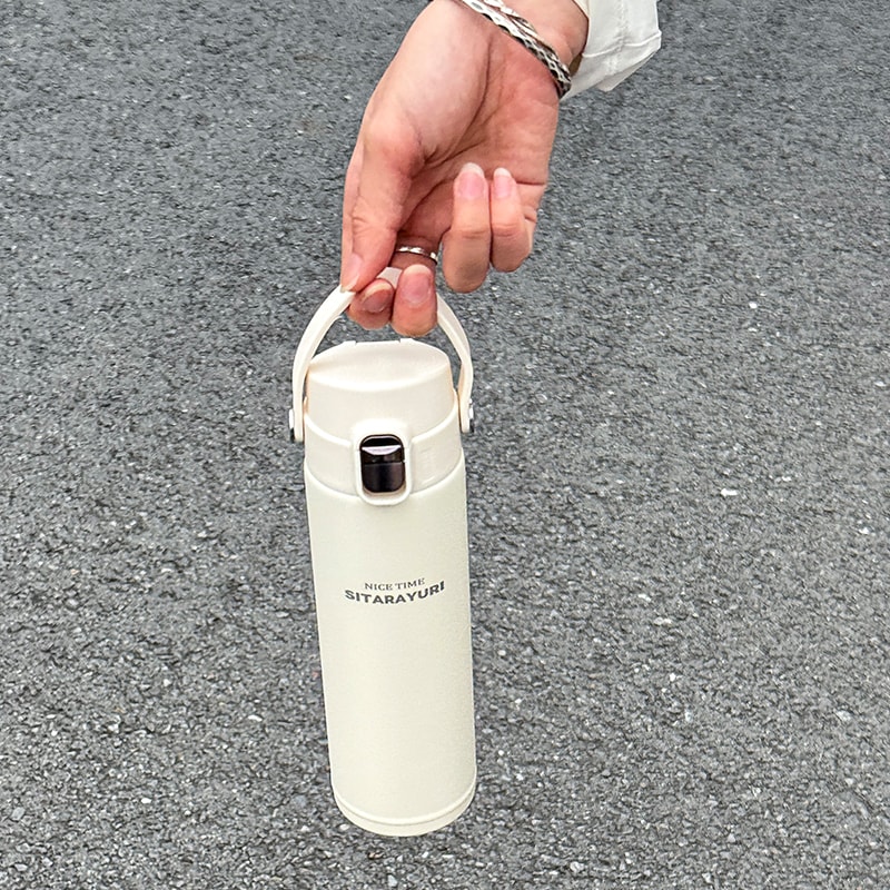 Stainless Steel Insulated Sports Bottle with Pop Up Direct Drink Feature and Wide Handle for Outdoor Activities