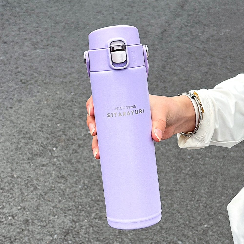 Stainless Steel Insulated Sports Bottle with Pop Up Direct Drink Feature and Wide Handle for Outdoor Activities