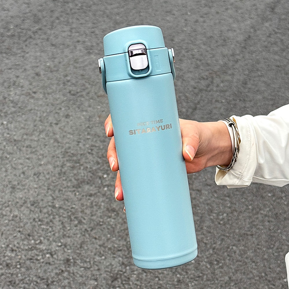 Stainless Steel Insulated Sports Bottle with Pop Up Direct Drink Feature and Wide Handle for Outdoor Activities