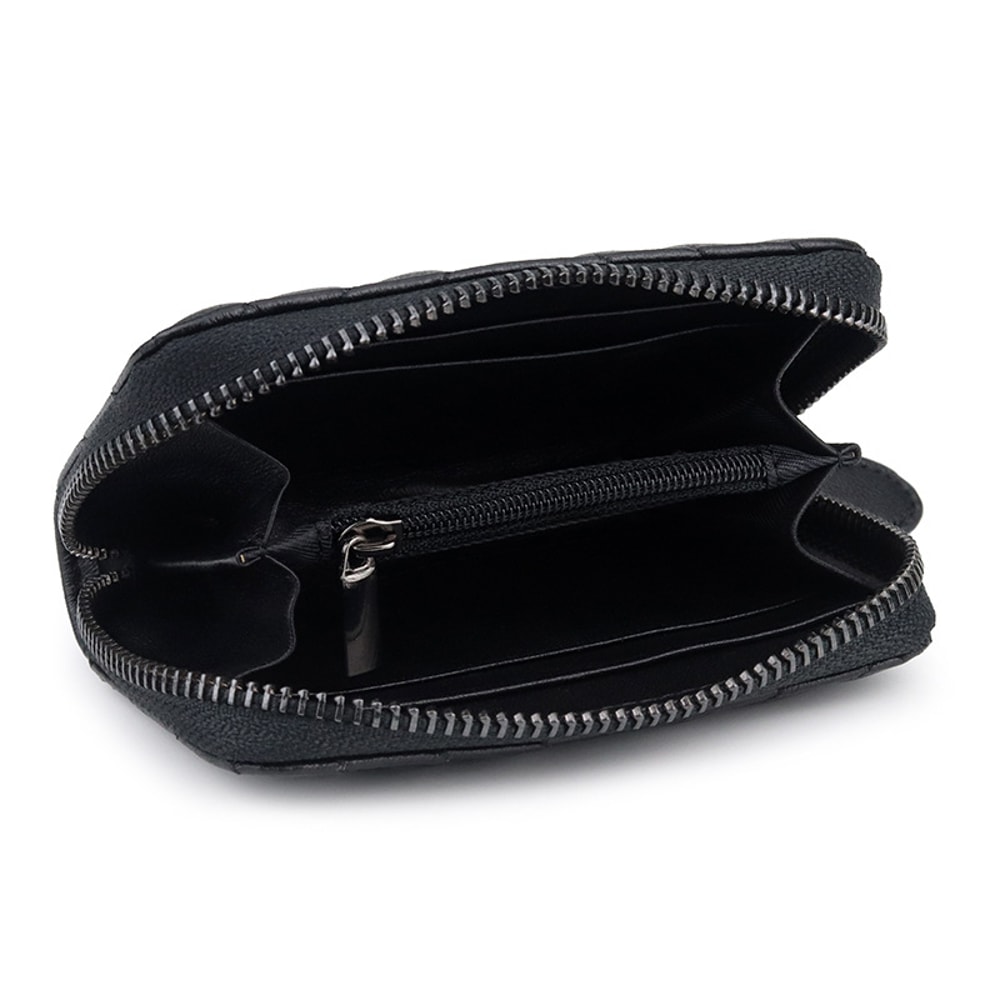 Genuine Leather Mini Coin Purse Compact Sheepskin Zipper Wallet For Women 2