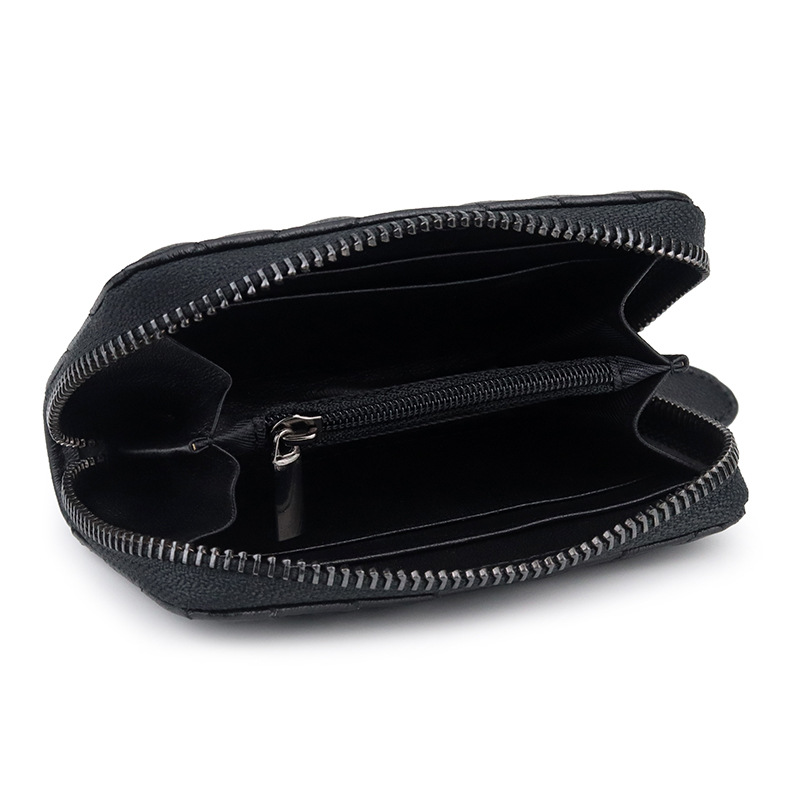 Genuine Leather Mini Coin Purse Compact Sheepskin Zipper Wallet For Women 2