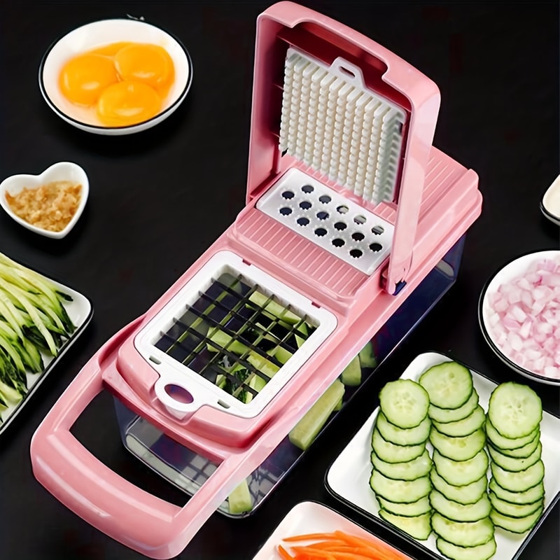 Professional Vegetable Chopper with Container Multifunctional Onion Chopper & Slicer