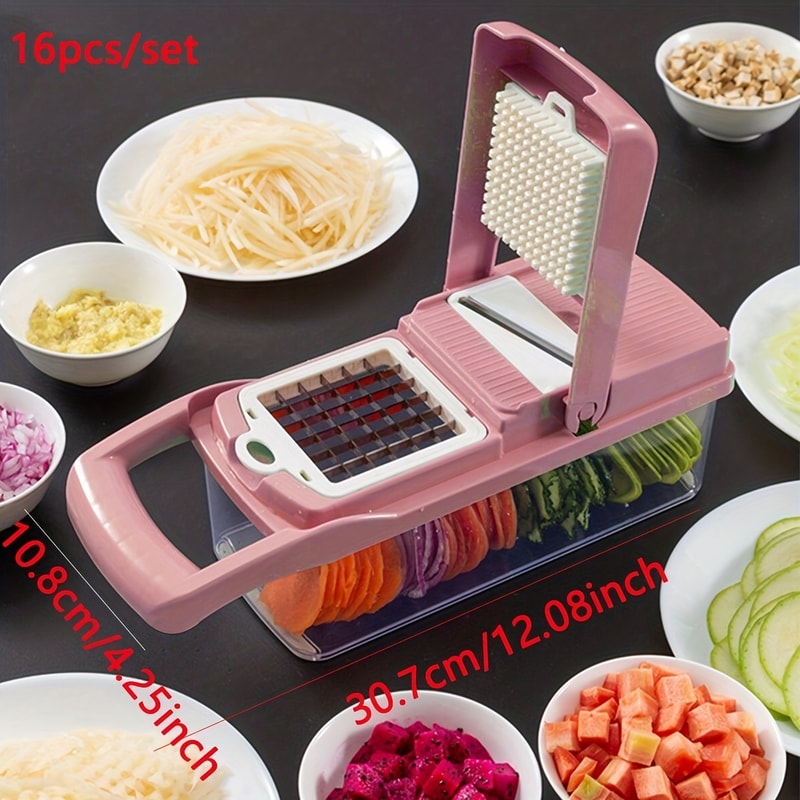 Professional Vegetable Chopper with Container Multifunctional Onion Chopper & Slicer