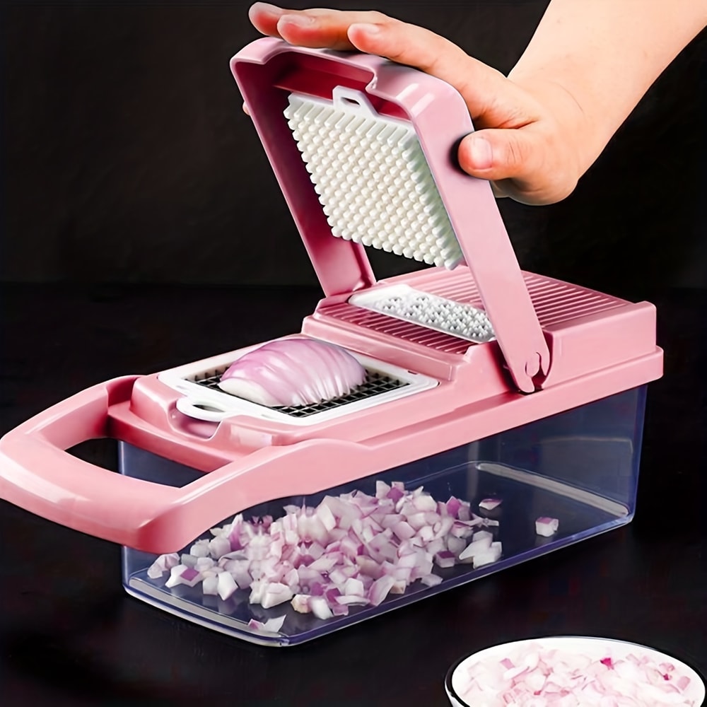Professional Vegetable Chopper with Container Multifunctional Onion Chopper & Slicer