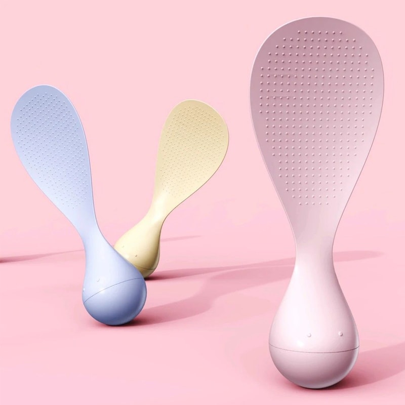 Standing Rice Paddle Non Stick Rice Scoop With Weighted Tumbler Base Heat Resistant Design For Cle 0
