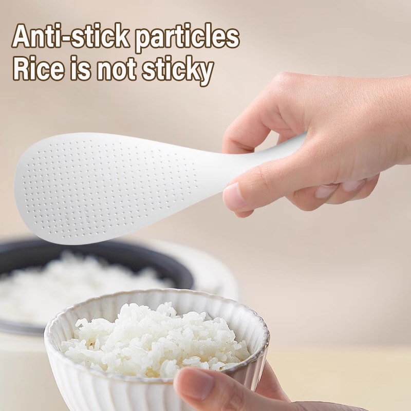 Standing Rice Paddle Non Stick Rice Scoop With Weighted Tumbler Base Heat Resistant Design For Cle 4