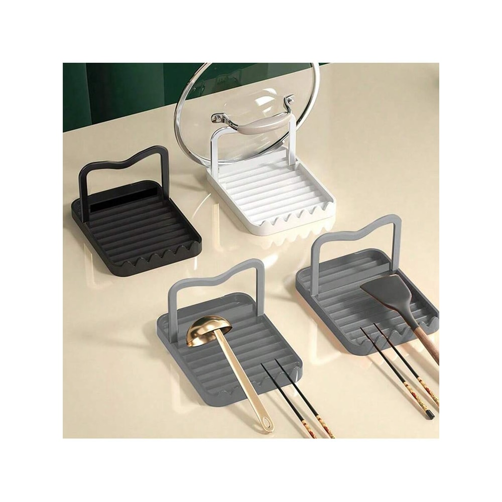 Multifunctional Pot Lid Holder and Silicone Utensil Rest with Drip Pad