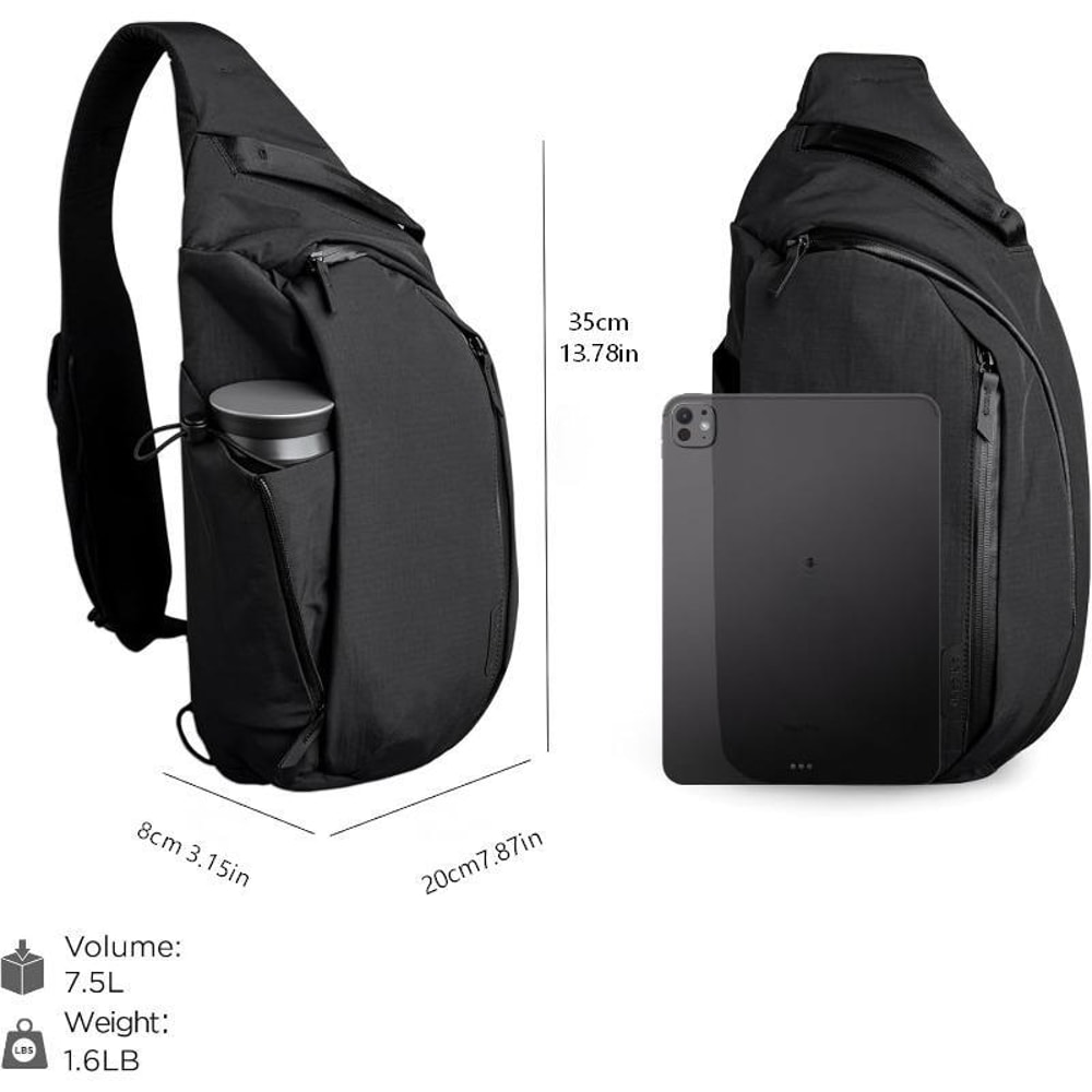 Versatile Everyday Sling Backpack With Water Bottle Holder And Tablet Pocket 1