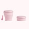 Silicone Foldable Travel Cup with Lid Compact Portable & Leakproof Camping Water Cup