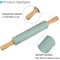 Non Stick Silicone Rolling Pin With Wooden Handle For Easy Baking Rolling Dough 4