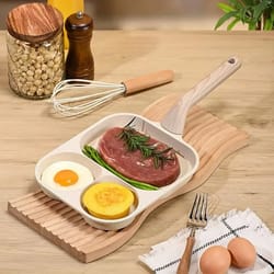 non stick aluminum skillet induction & gas range compatible ideal for eggs & steaks