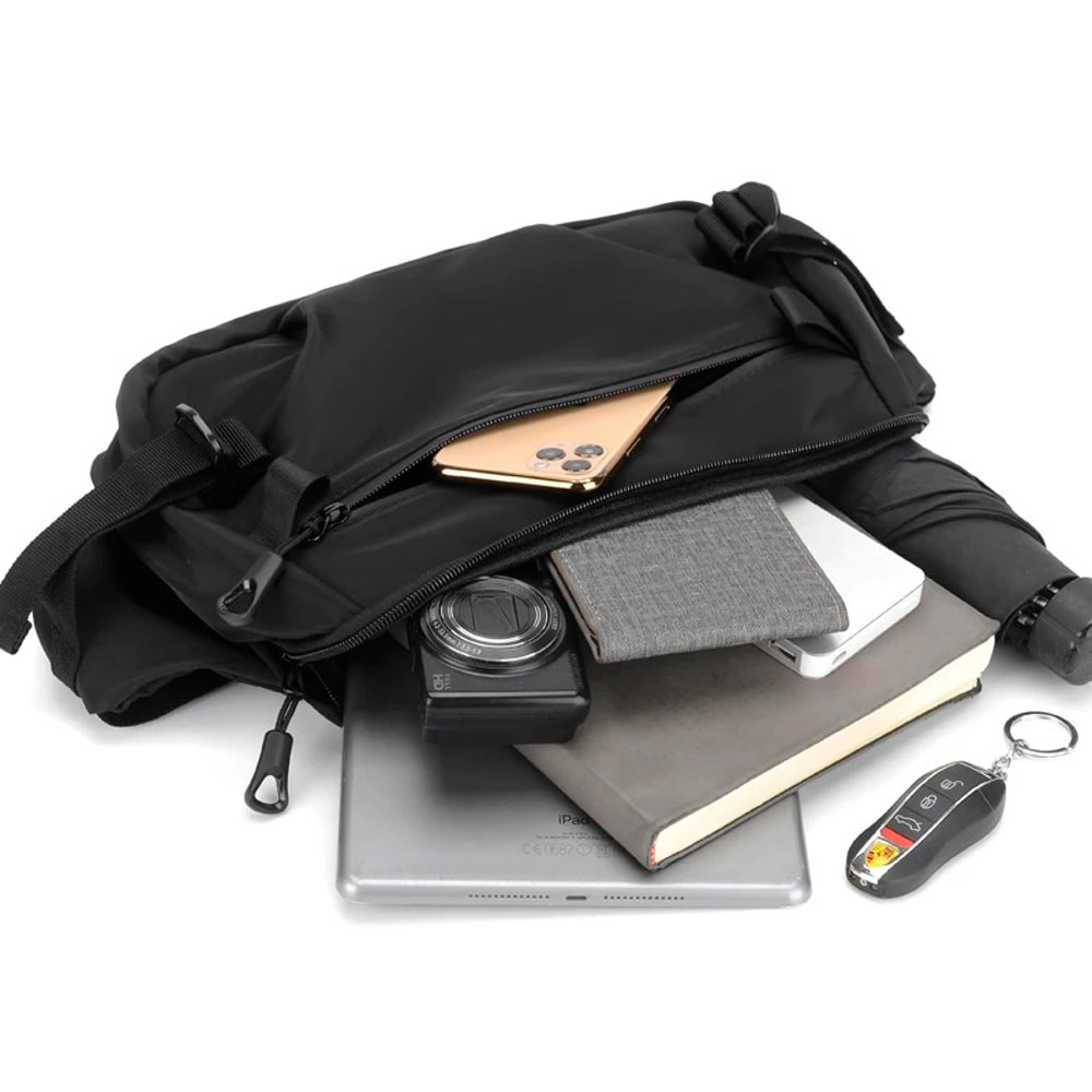 Multifunctional Laptop Bag For Men Trendy Sports Chest Diagonal Shoulder Bag With Large Capacity 4