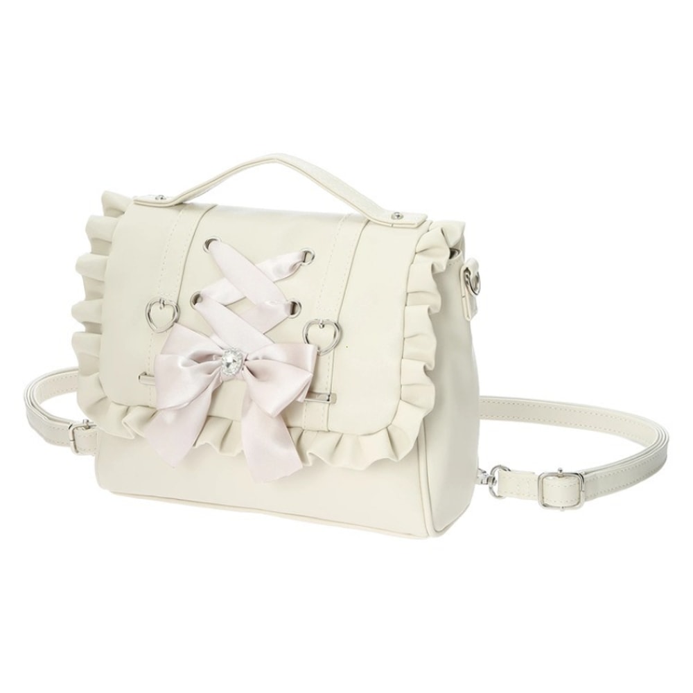 Casual PU Leather Crossbody Handbag Backpack Double Shoulder Ita Bag 5