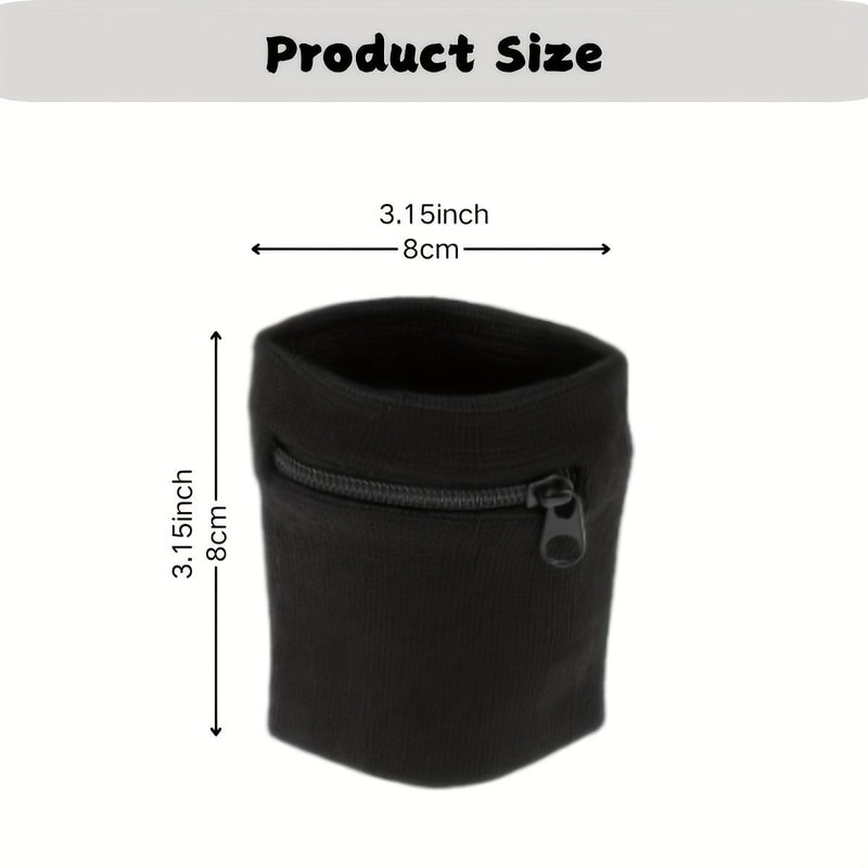 Pro Zippered Wrist Wallet Sweatband Lightweight Sports Pouch for Essentials