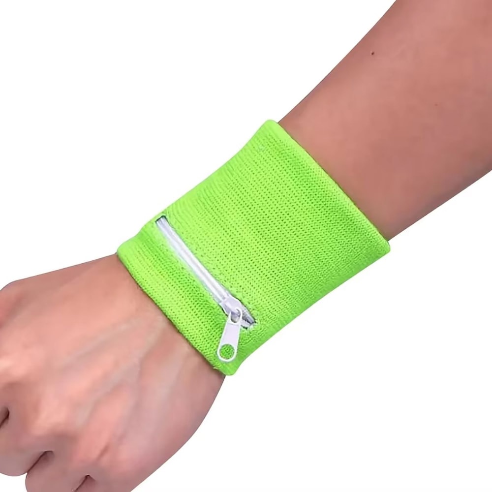 Pro Zippered Wrist Wallet Sweatband Lightweight Sports Pouch for Essentials