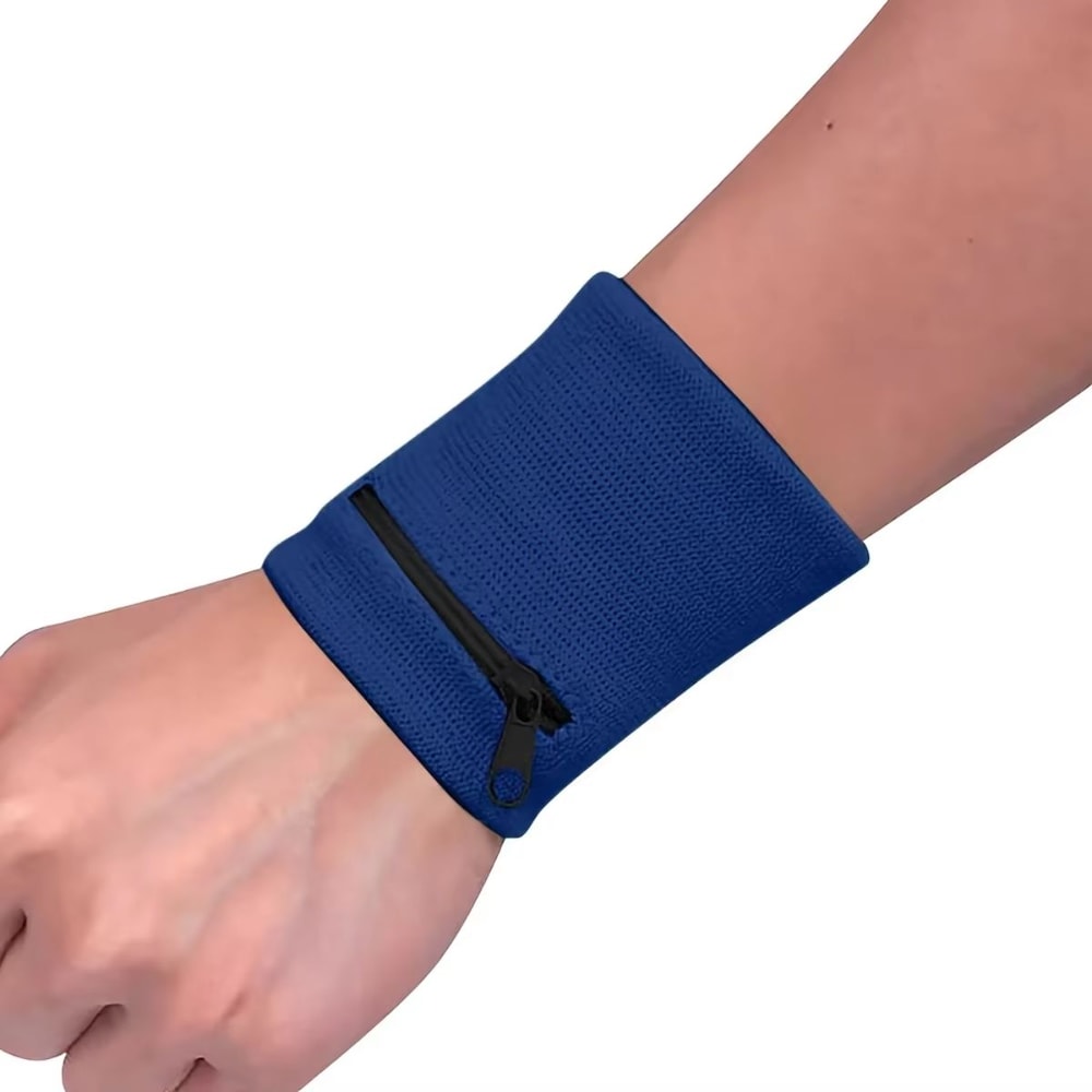Pro Zippered Wrist Wallet Sweatband Lightweight Sports Pouch for Essentials