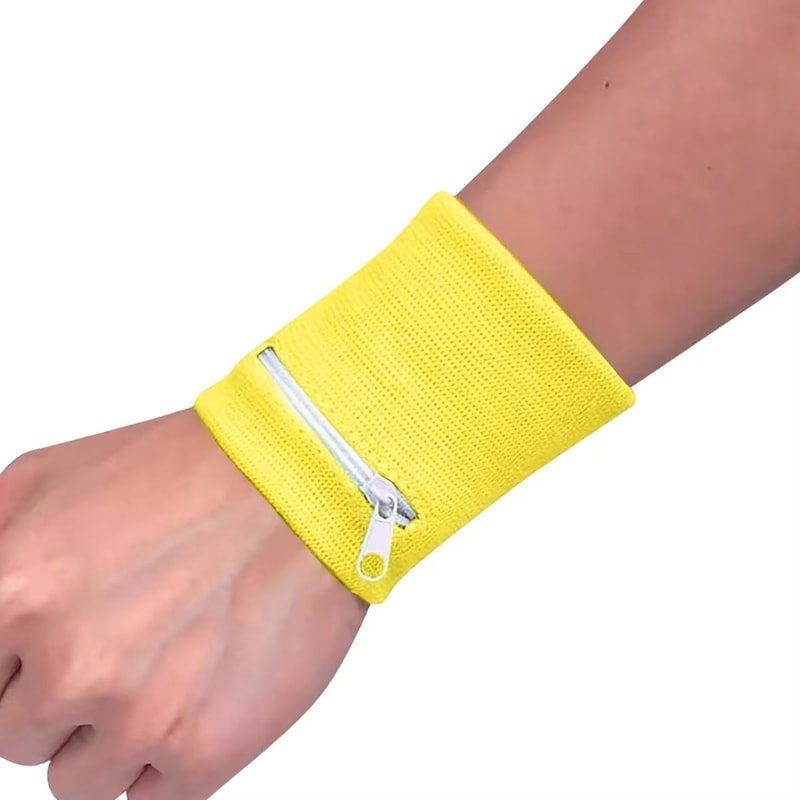 Pro Zippered Wrist Wallet Sweatband Lightweight Sports Pouch for Essentials