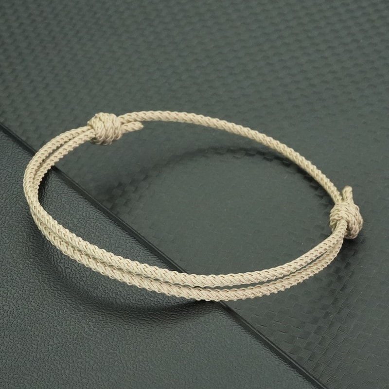 Handmade Double Layer Adjustable Rope Bracelet 5