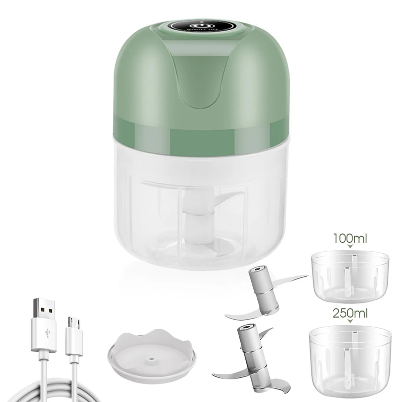 Mini Electric Garlic Chopper Portable Food Processor 5