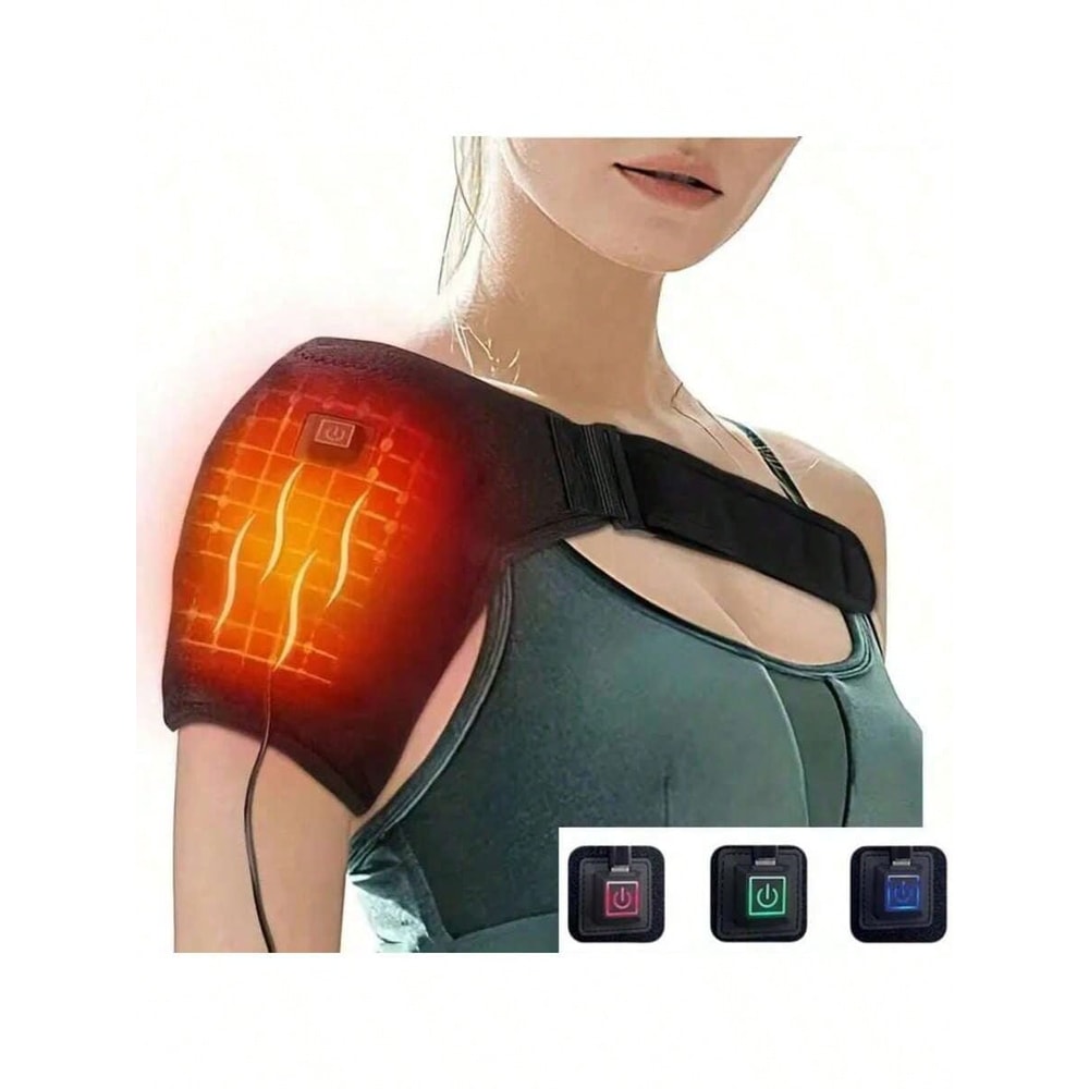 Heated Shoulder Wrap With Vibration Electric Shoulder Massager For Shoulder Pain Relief Recovery 5