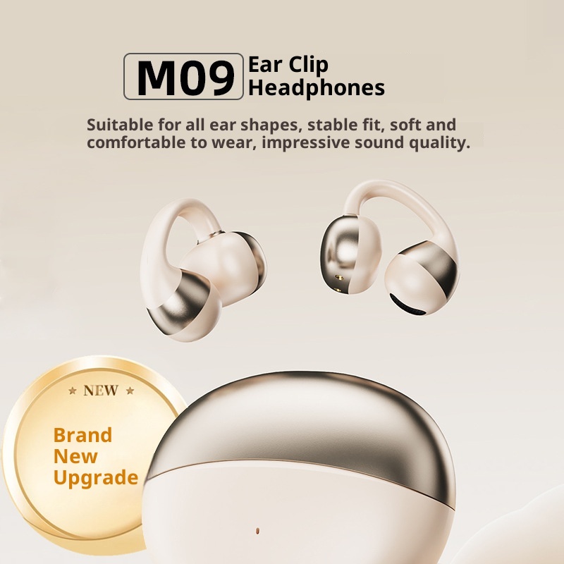 Ergonomic Open Ear Clip Headphones Hi Fi Wireless Bluetooth Earbuds