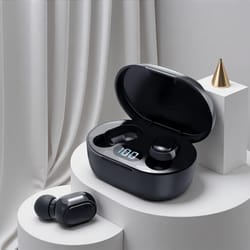 noise canceling bluetooth sport earbuds with earhooks and playtime charging box