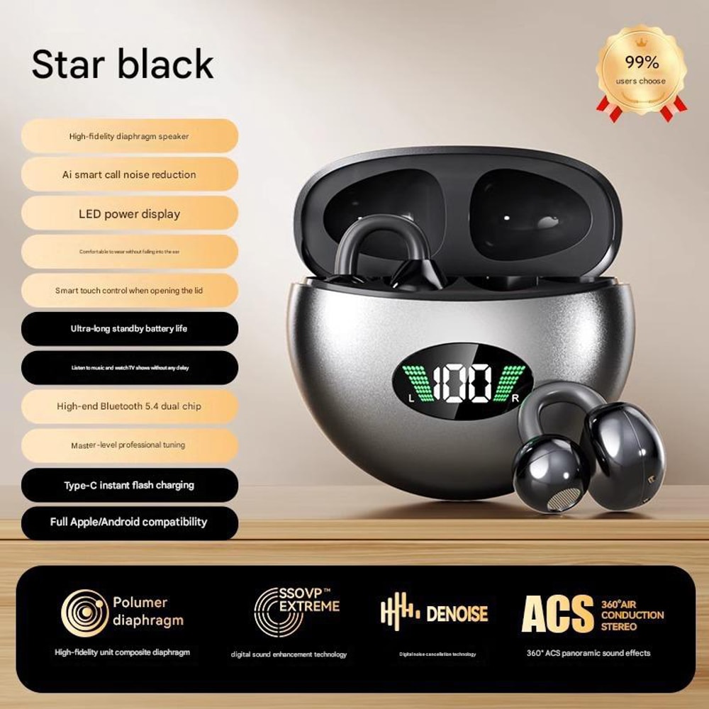 OpenEar Pro Wireless Bone Conduction Earbuds With LED Digital Display 5