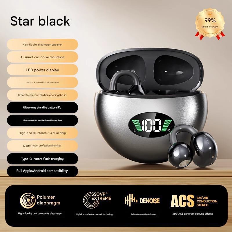 OpenEar Pro Wireless Bone Conduction Earbuds With LED Digital Display 5