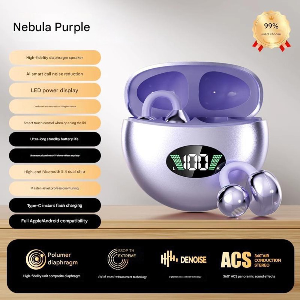 OpenEar Pro Wireless Bone Conduction Earbuds With LED Digital Display 6